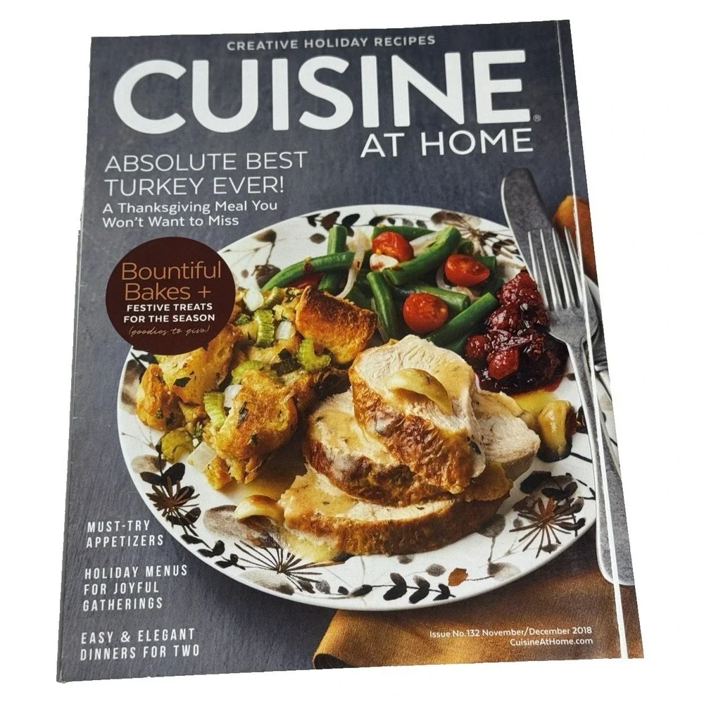 Cuisine at Home Food Magazine Lot of 8 Issues Weeknight Sunday Dinners Easy